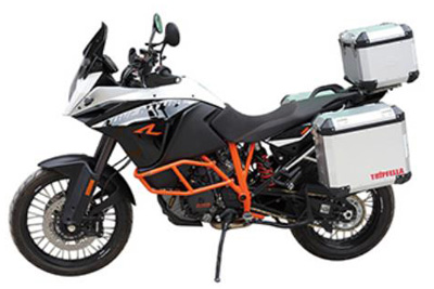 Custom KTM Motorcycle Aluminium Panniers and Top Boxes
